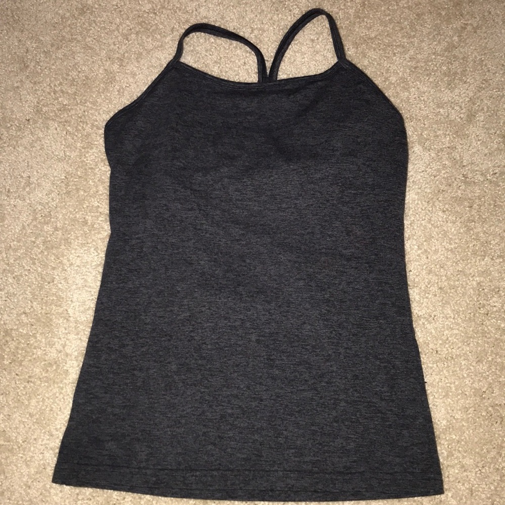 Charcoal Flywheel “power Y” style workout tank